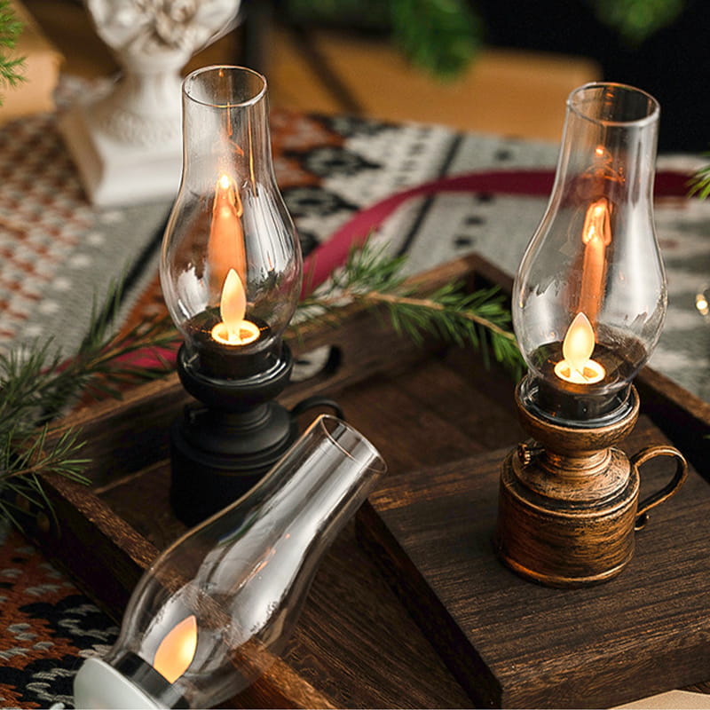 LED Table Lamp with Vintage Lantern Style | Noxord