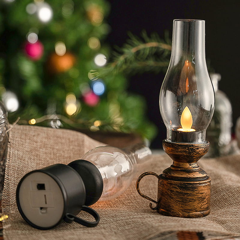 LED Table Lamp with Vintage Lantern Style | Noxord