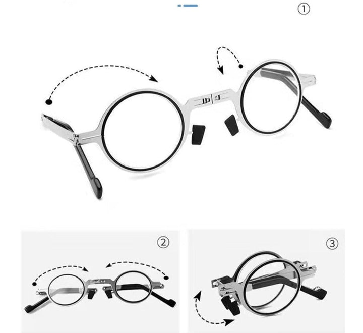 Kalsten | VisionFold Compact Folding Glasses – Ultra-Light, Durable Reading Glasses with Flexible Scratch-Resistant Lenses