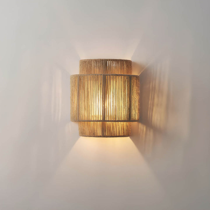 Rustic Rope Wall Lamp Indoor Light Fixture
