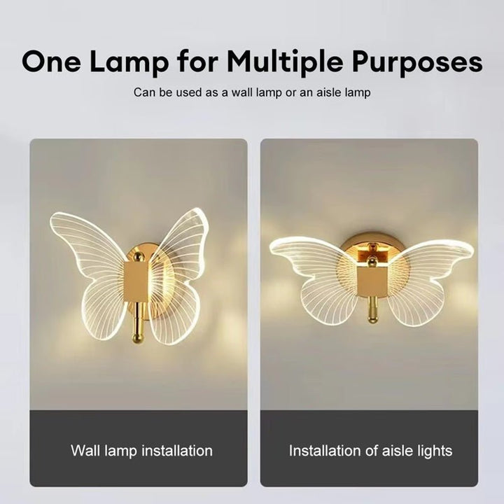 FloraVyne LED Wall Light – Butterfly-shaped design lamp with 3 light modes energy-saving and elegant | Noxord