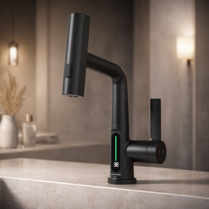 Pull-out kitchen faucet with LED & 5 spray modes | Kalsten