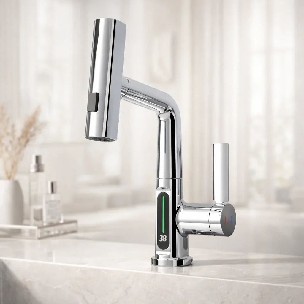 Pull-out kitchen faucet with LED & 5 spray modes | Kalsten