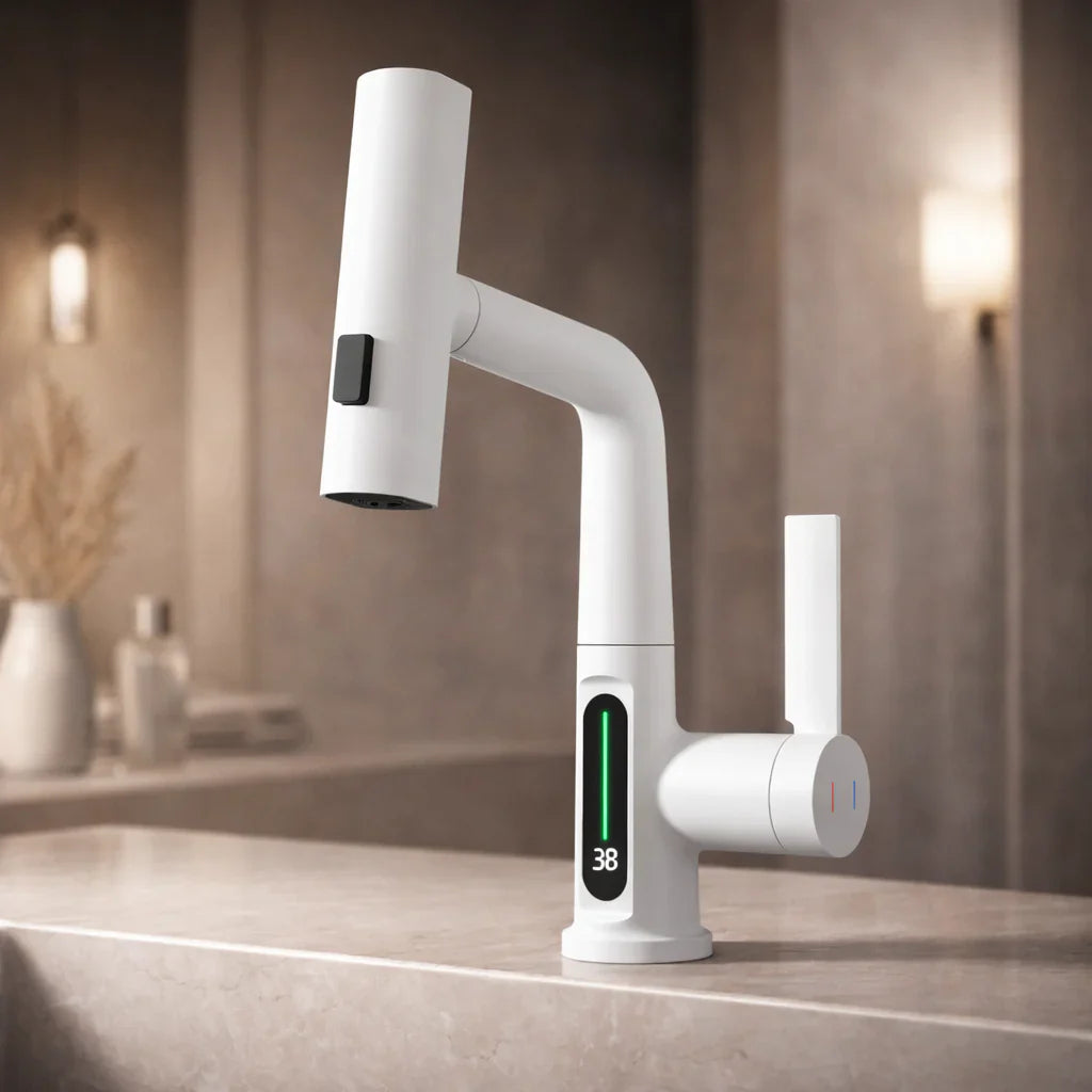 Pull-out kitchen faucet with LED & 5 spray modes | Kalsten