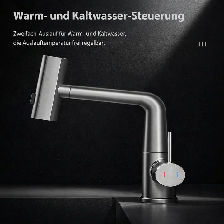 Pull-out kitchen faucet with LED & 5 spray modes | Kalsten