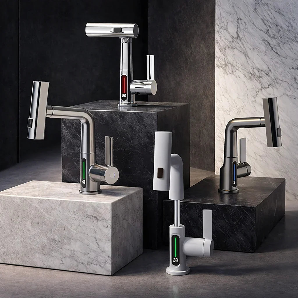 Pull-out kitchen faucet with LED & 5 spray modes | Kalsten