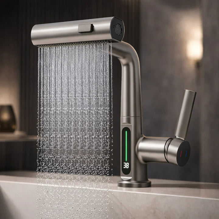Pull-out kitchen faucet with LED & 5 spray modes | Kalsten
