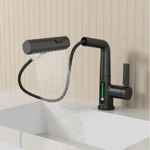 Pull-out kitchen faucet with LED & 5 spray modes | Kalsten