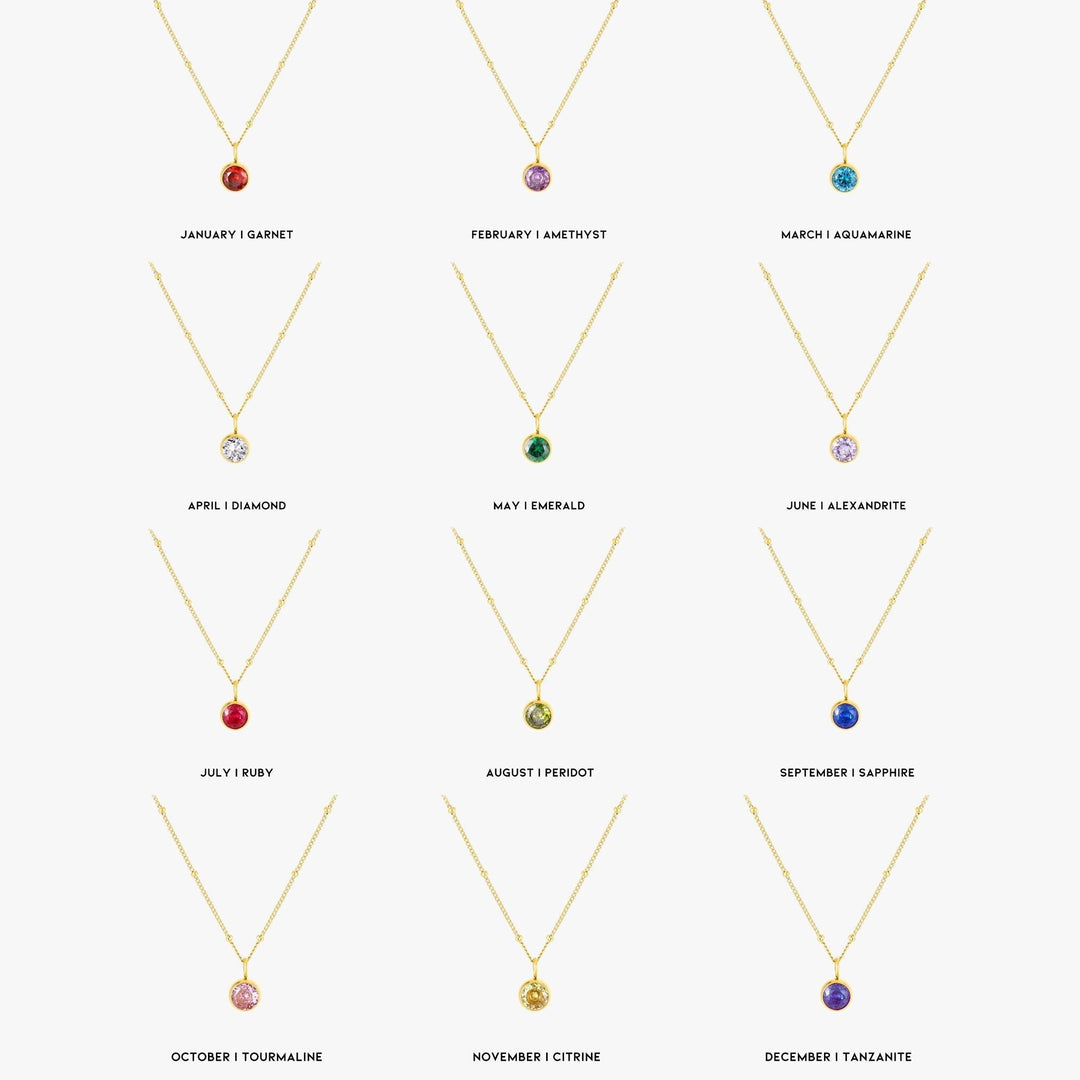 Birthstone Pendant Necklace