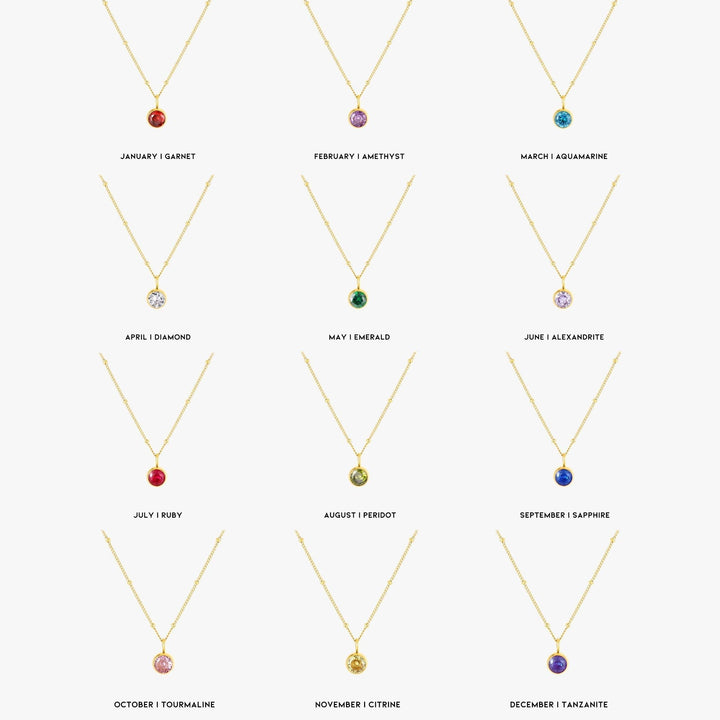Birthstone Pendant Necklace