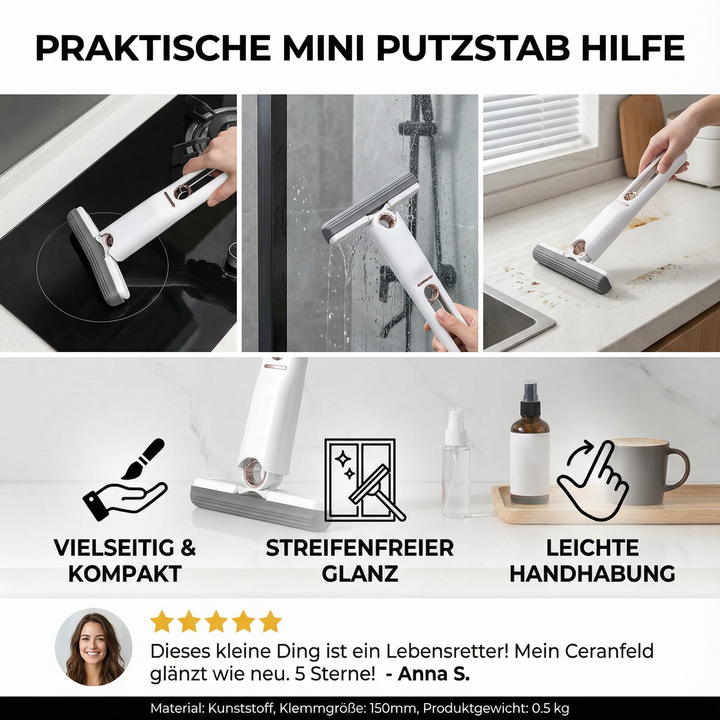 Mini cleaning stick with squeegee | Kalsten