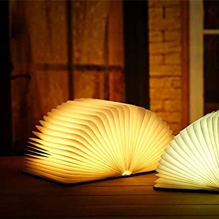 Foldable Wooden LED Book Table Lamp Noxord