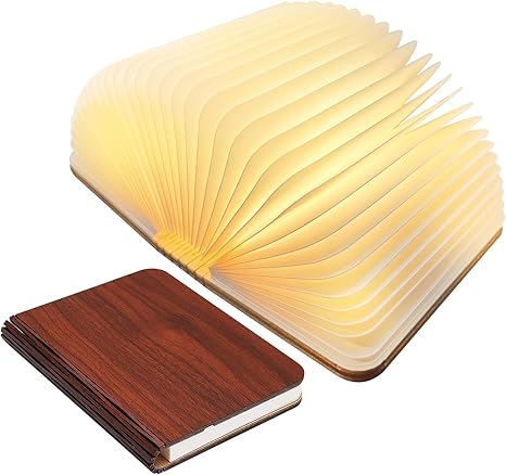 Foldable Wooden LED Book Table Lamp Noxord