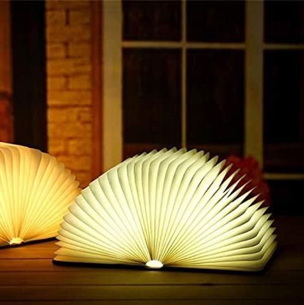 Foldable Wooden LED Book Table Lamp Noxord