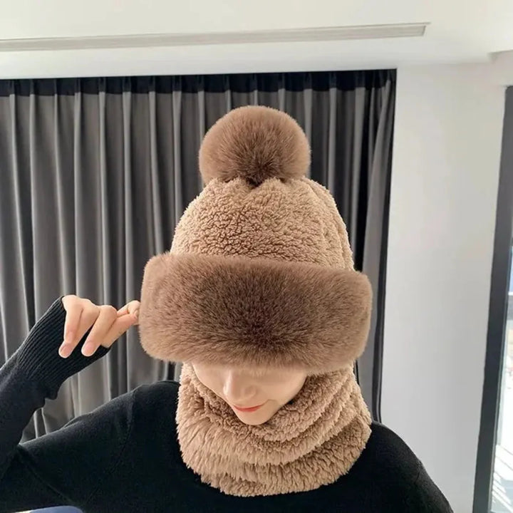 Winter Faux Fur Hat Scarf Set Noxord