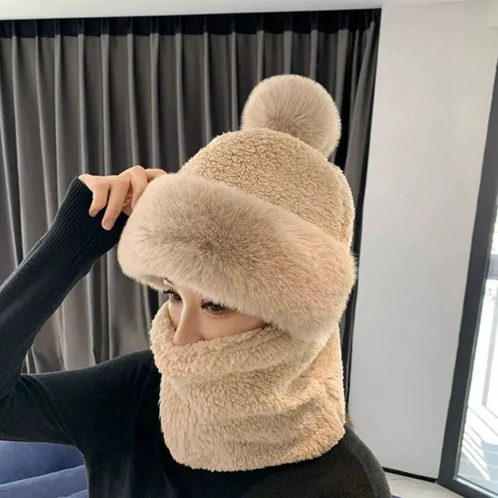 Winter Faux Fur Hat Scarf Set Noxord