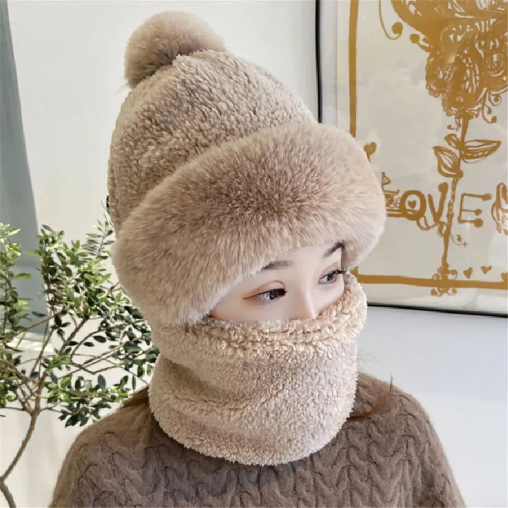 Winter Faux Fur Hat Scarf Set Noxord