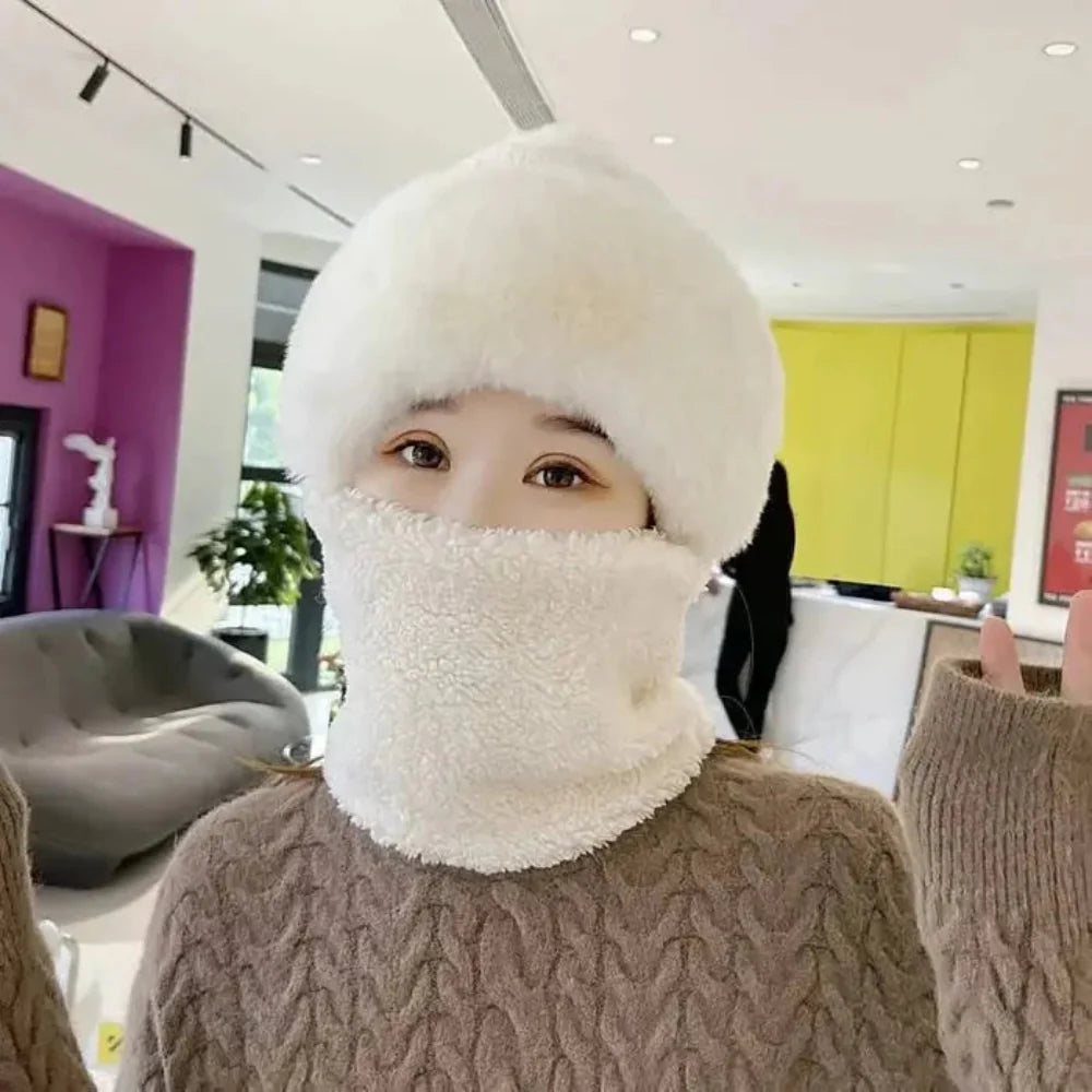 Winter Faux Fur Hat Scarf Set Noxord