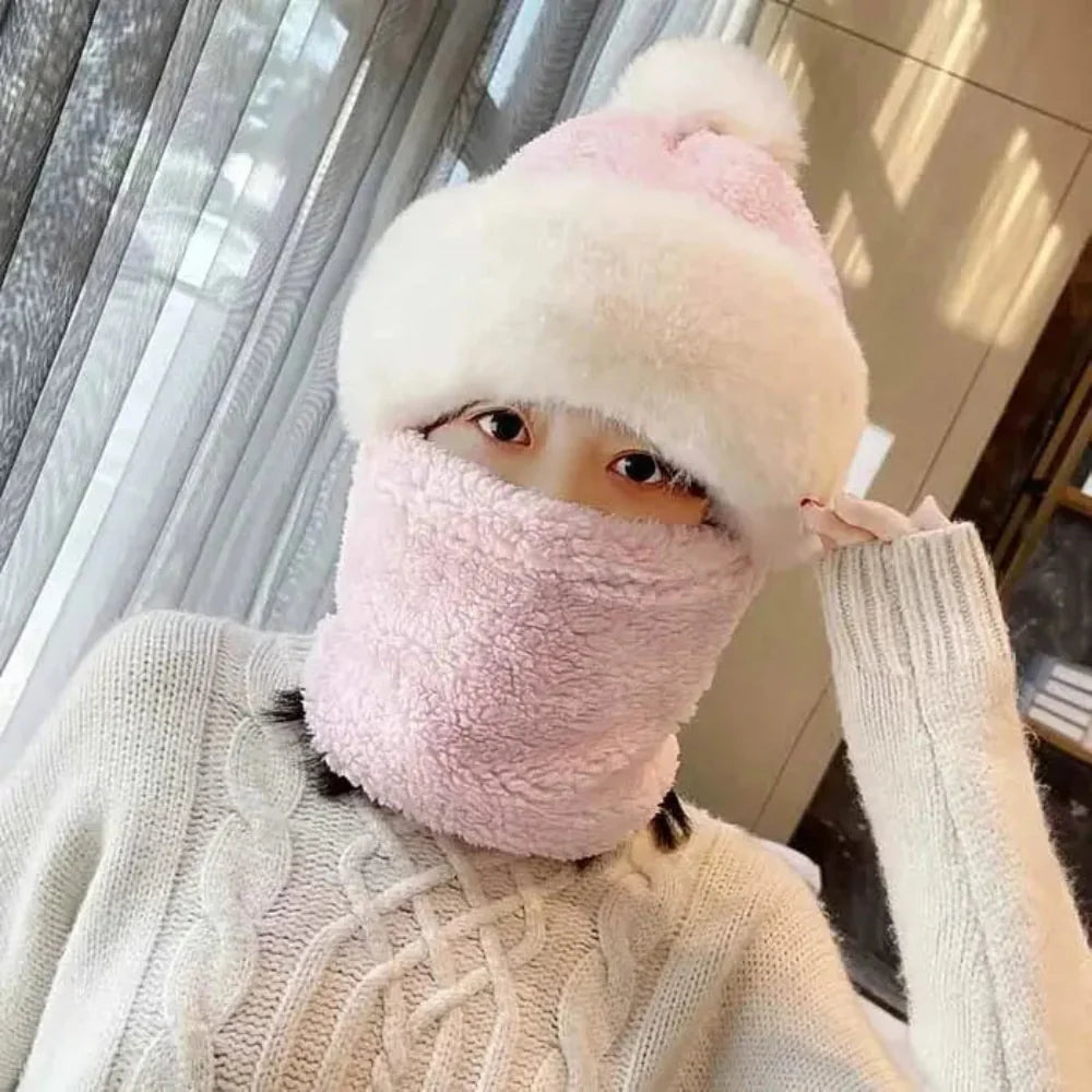 Winter Faux Fur Hat Scarf Set Noxord