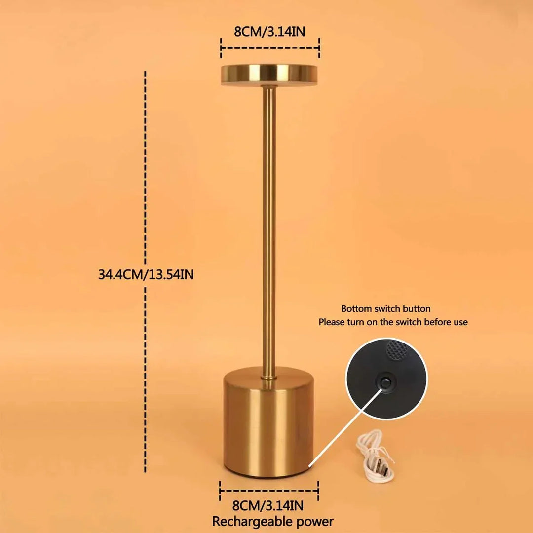 Wireless Metal LED Table Lamp - LumiMetal | Kalsten
