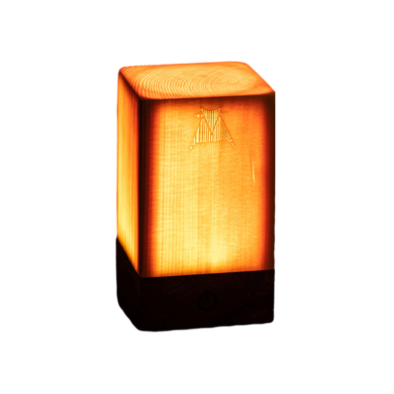 Wood Finish Touch Control Table Lamp Kalsten