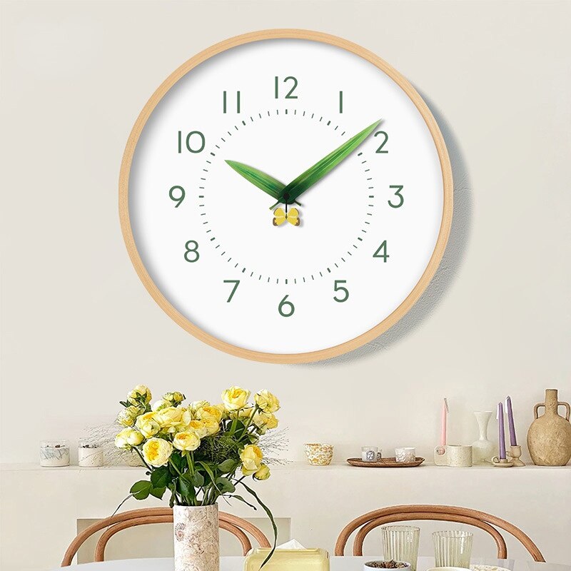 Kalsten | Timeless Perch Clock - Chic Natural Time Clock with Bird and Flowers
